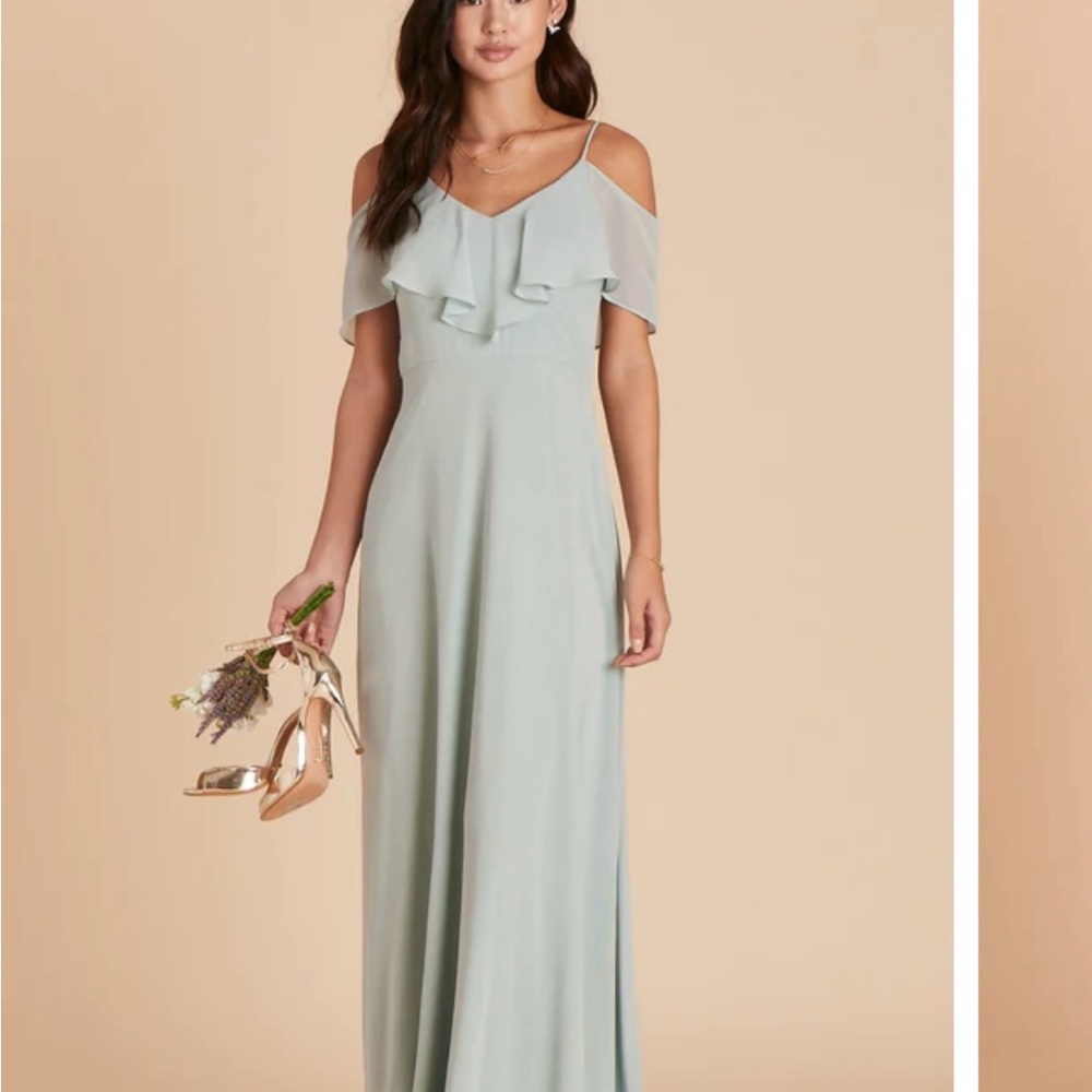 Birdy Grey Green Ruffled Cut Out Maxi Dress